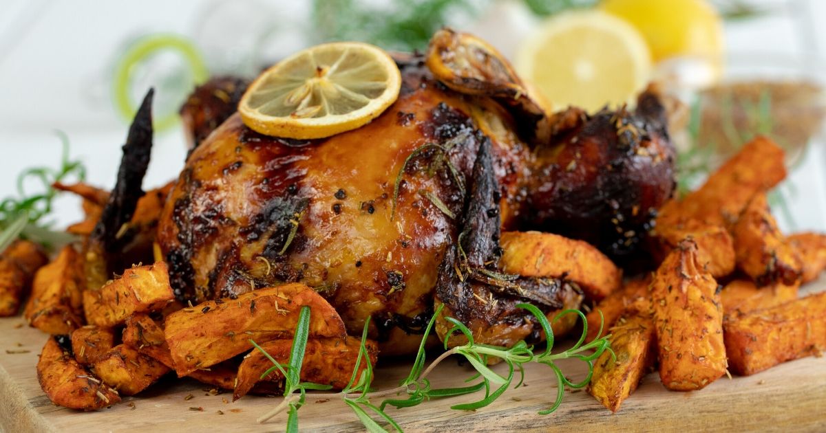 Kurczak pieczony z batatami Pyszności